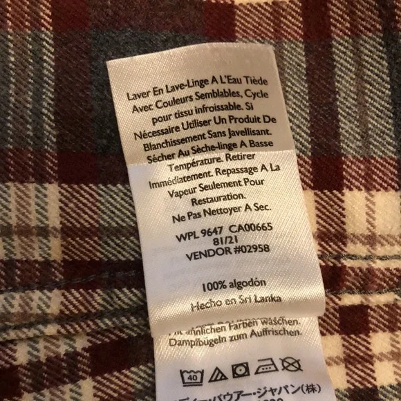 EDDIE BAUER CLASSIC FIT XLT 100% COTTON FLANNEL PLAID MEN’S SHIRT - #391 - Picture 10 of 12
